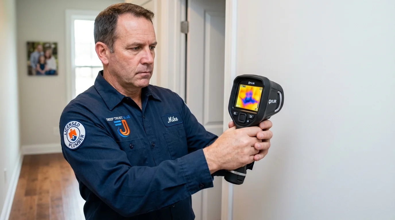Thermal imaging leak detection by Johns Plumbing LLC in New Athens